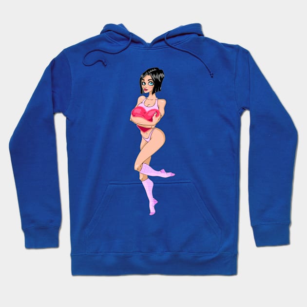 Valentine's Girl Hoodie by AnishaCreations